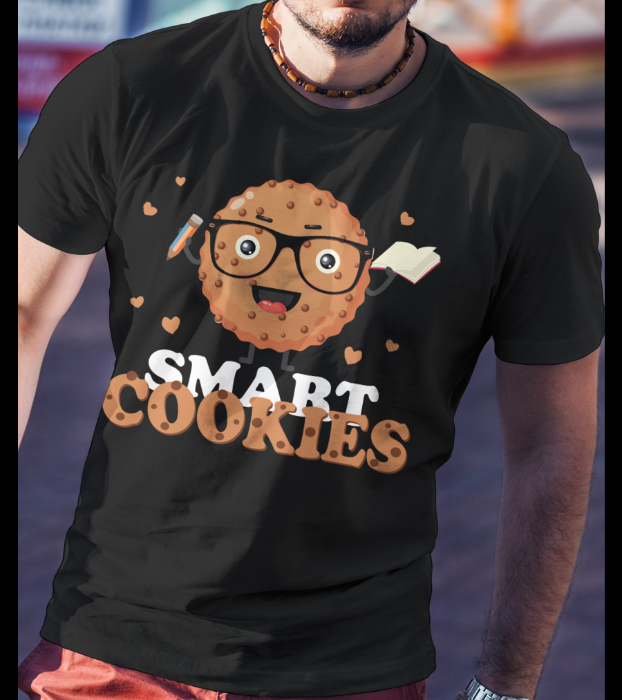 SMART COOKIES Book Pencil Glasses T-Shirt