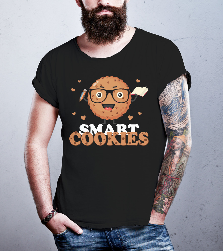 SMART COOKIES Book Pencil Glasses T-Shirt