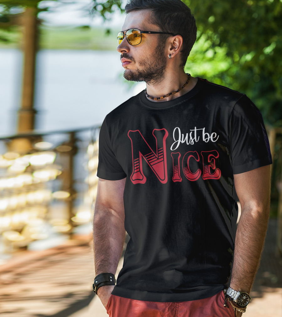 Just Be Nice Retro Lettering T-Shirt