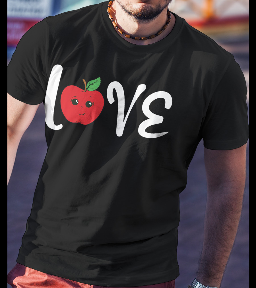 Love Cute Apple Emoji T-Shirt