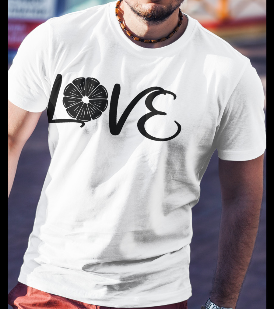 LOVE LEMON Sliced Citrus Typography T-Shirt