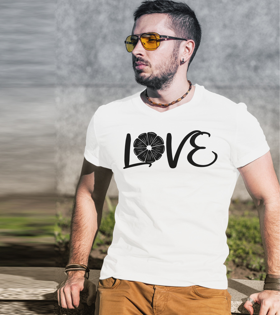 LOVE LEMON Sliced Citrus Typography T-Shirt