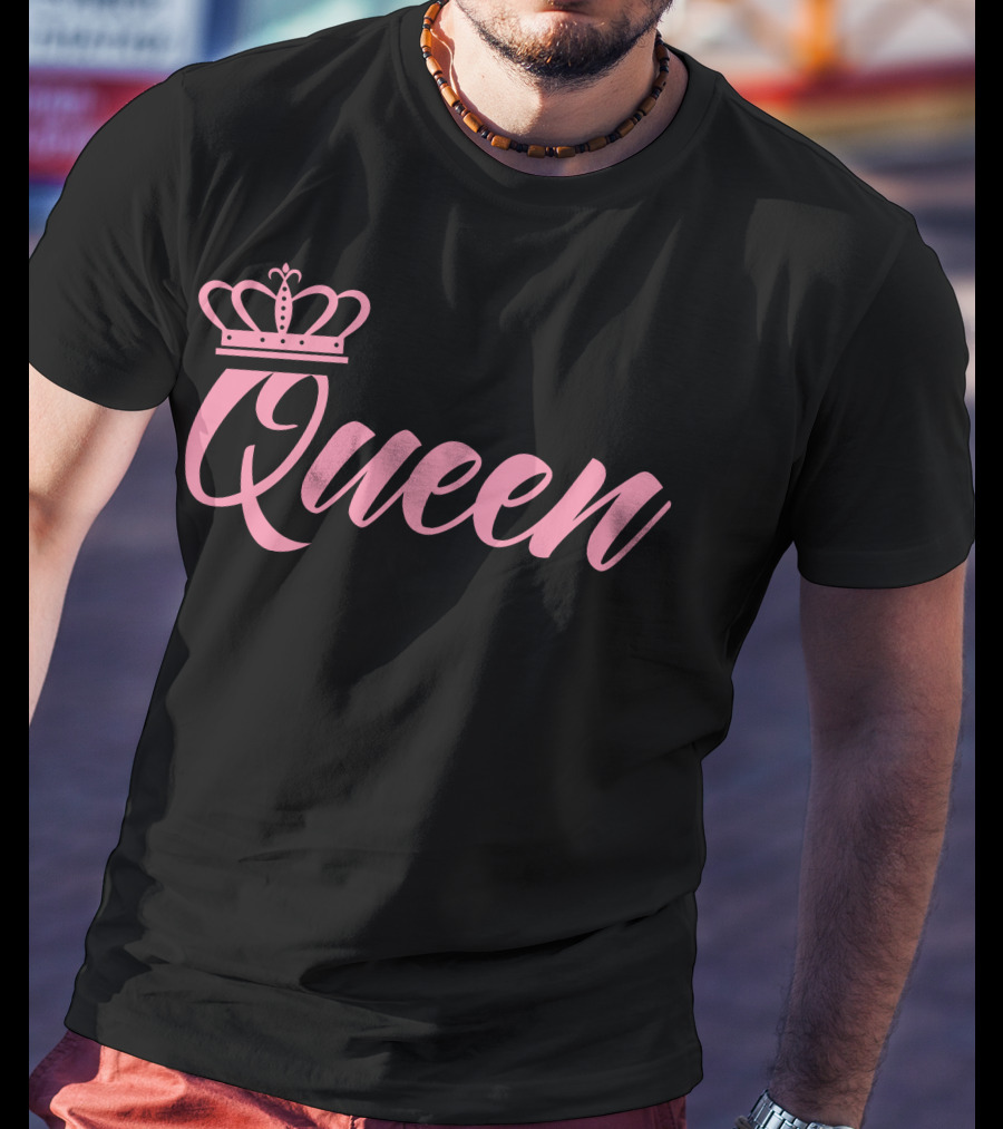Queen Pink Crown Script T-Shirt