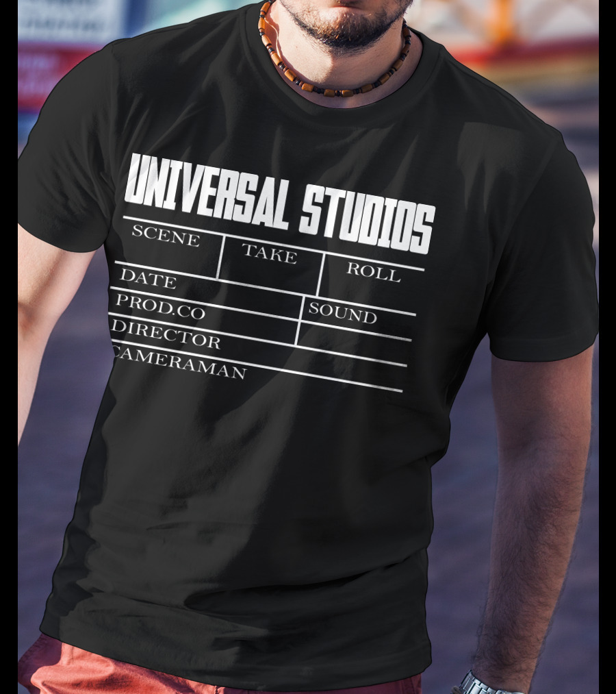 Universal Studios Scene Take Roll Date Sound Prod.co Director Cameraman T-Shirt
