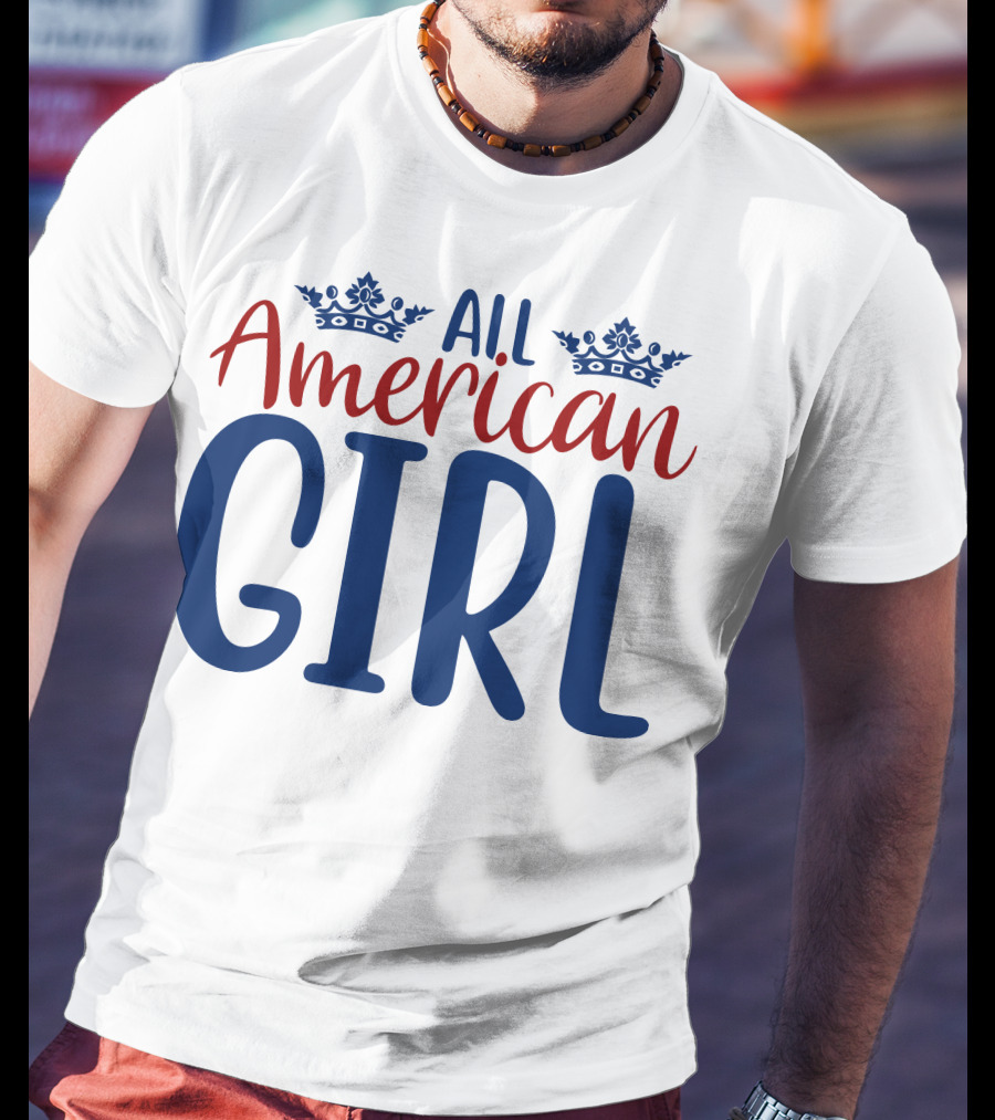 All American Girl With Crown Elements T-Shirt