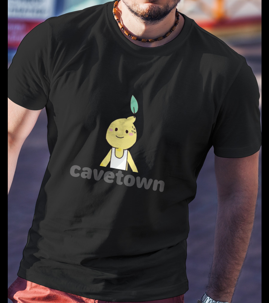 Cavetown Lemon Boy Character With Leaf And White T-Shirt