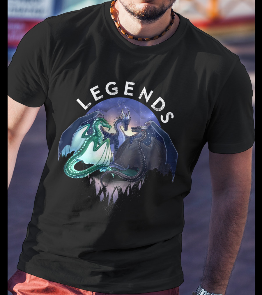 Wings Of Fire Legends Dragons Under Starry Sky T-Shirt