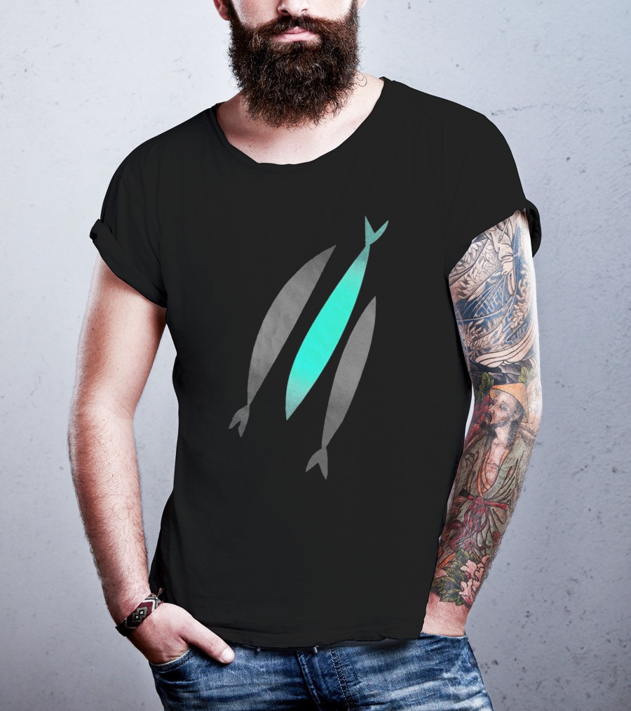 Three Fish Minimalist Abstract Trio T-Shirt
