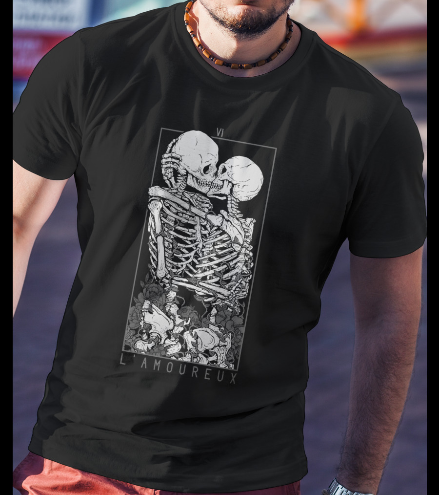 VI L'Amoureux Les Amoureux Classique Skeleton Embrace T-Shirt