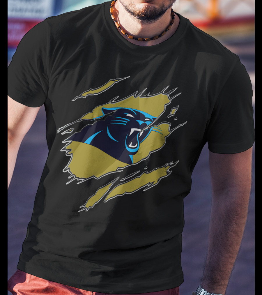 Carolina Panthers Ripped Claw Marks T-Shirt