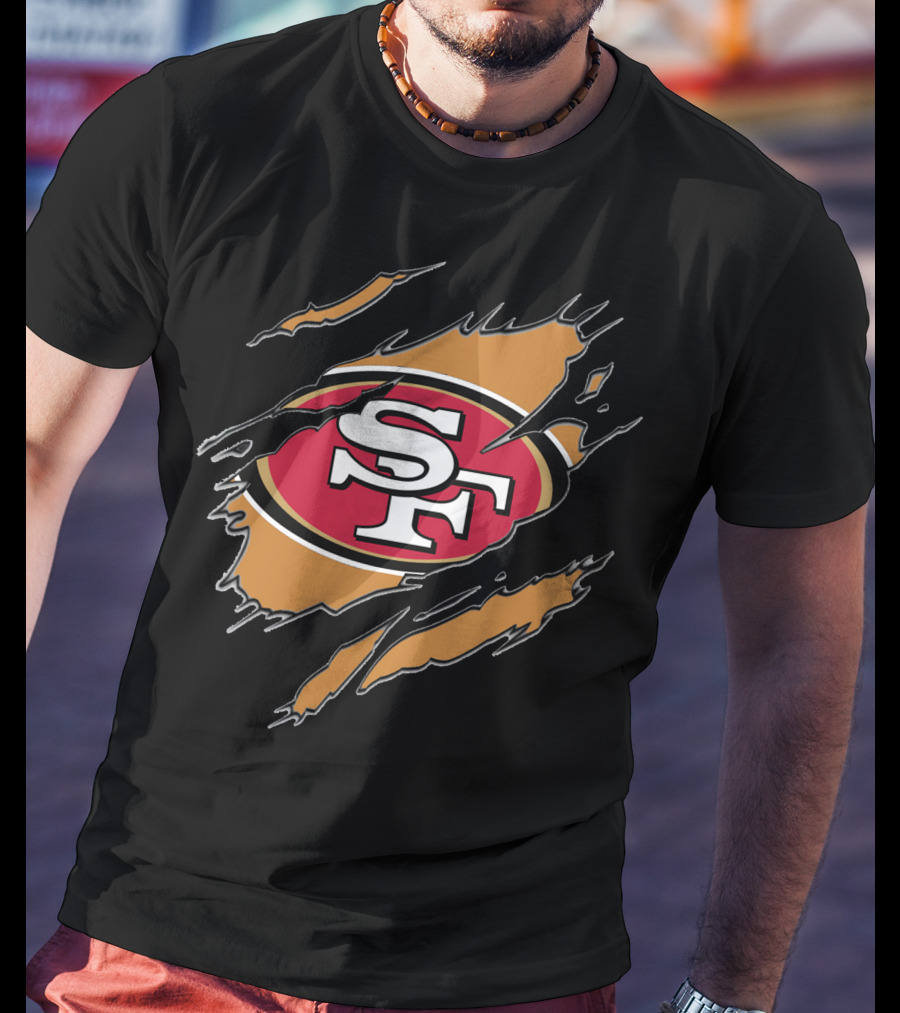 San Francisco 49ers Sf Logo Claw Rip T-Shirt