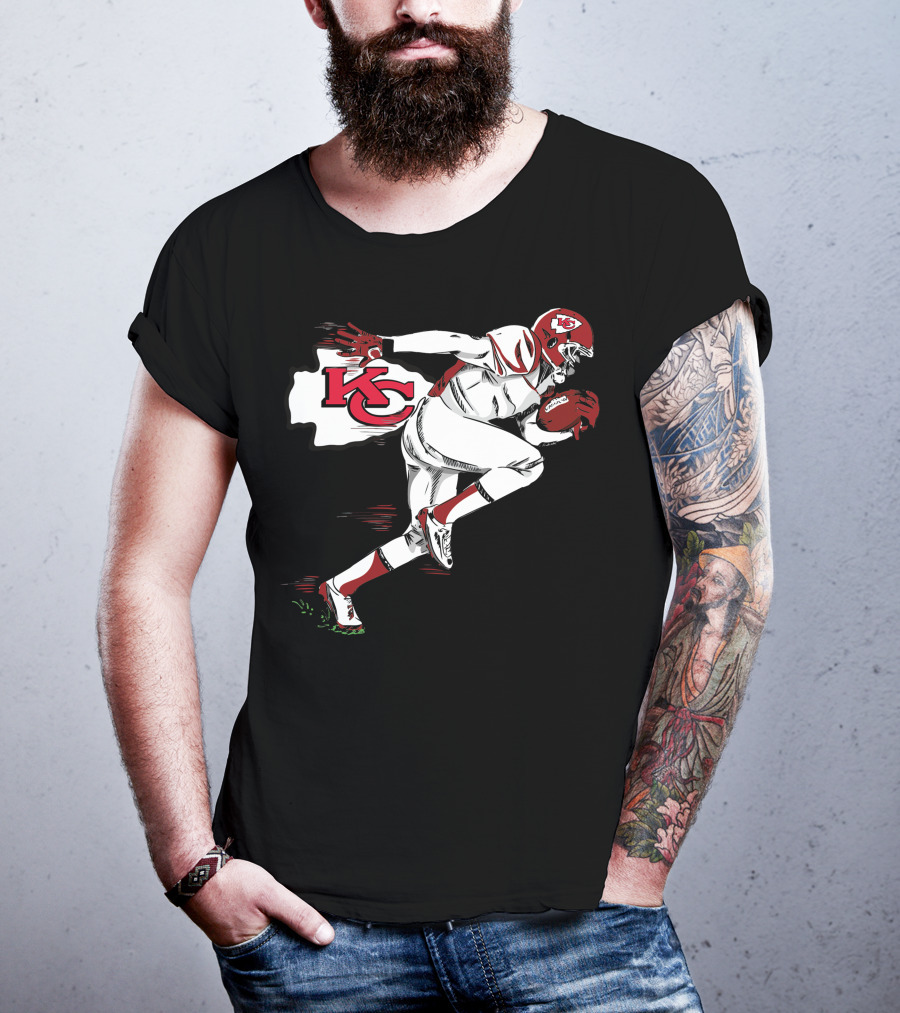 Kansas City Chiefs KC Football Player Action T-Shirt