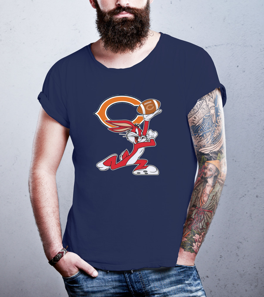 Chicago Bears Bugs Bunny Chiefs Football T-Shirt