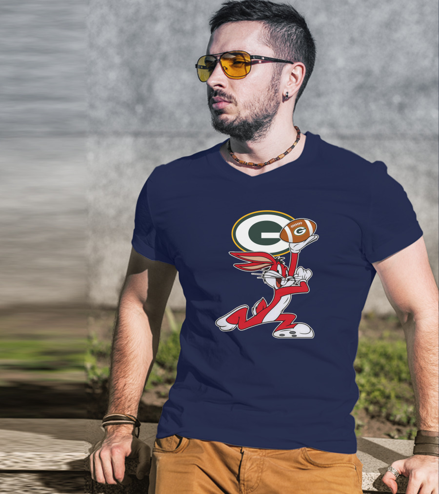 Green Bay Packers Bunny Football T-Shirt