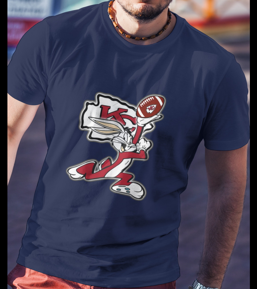 Kansas City Chiefs Bugs Bunny Football Kansas State T-Shirt