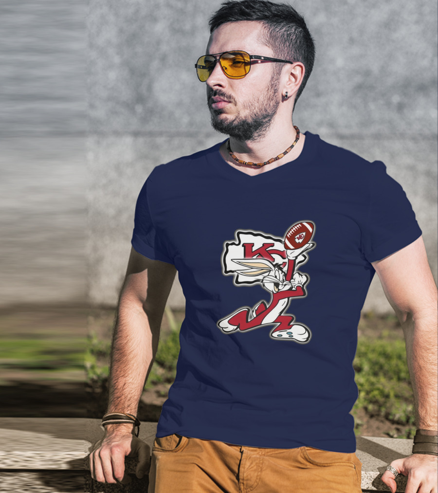 Kansas City Chiefs Bugs Bunny Football Kansas State T-Shirt