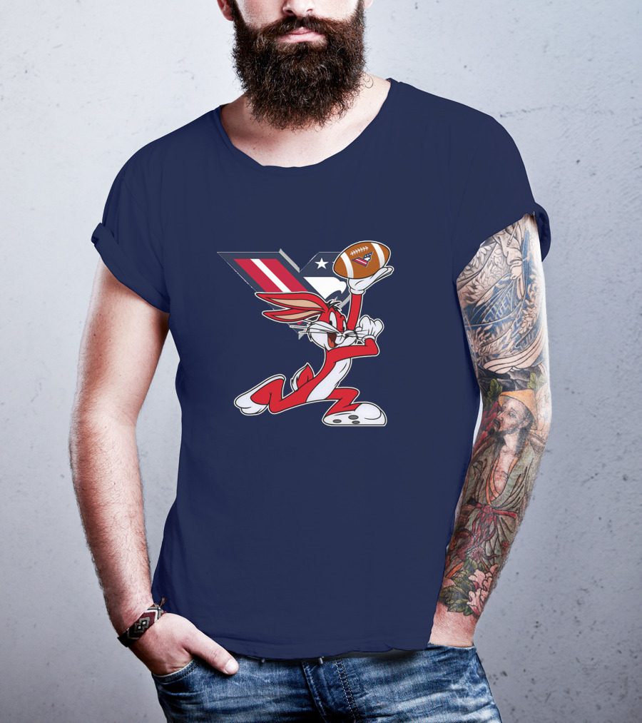 Bugs Bunny Washington Valor Chiefs Football Crossover T-Shirt