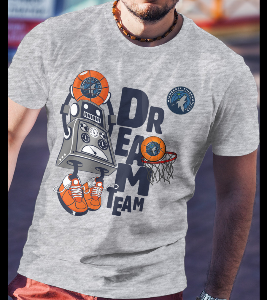 Minnesota Timberwolves Dream Team Robot Basketball Challenge T-Shirt