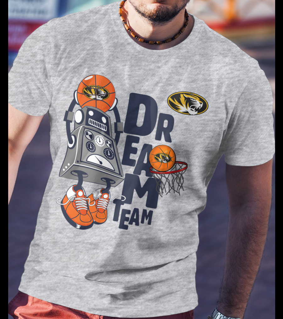 Missouri Tigers Basketball Robot Dream Team T-Shirt
