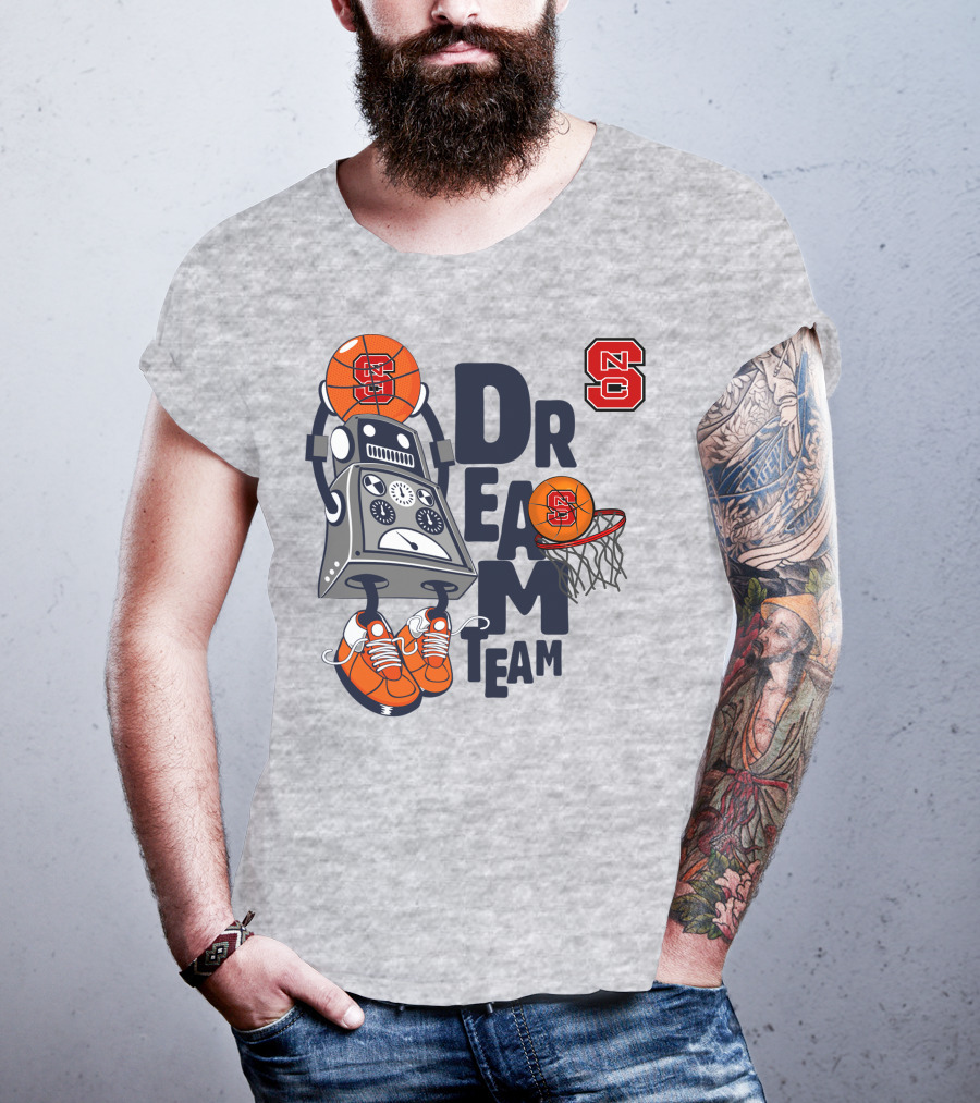 Nc State Basketball Robot Dream Team T-Shirt