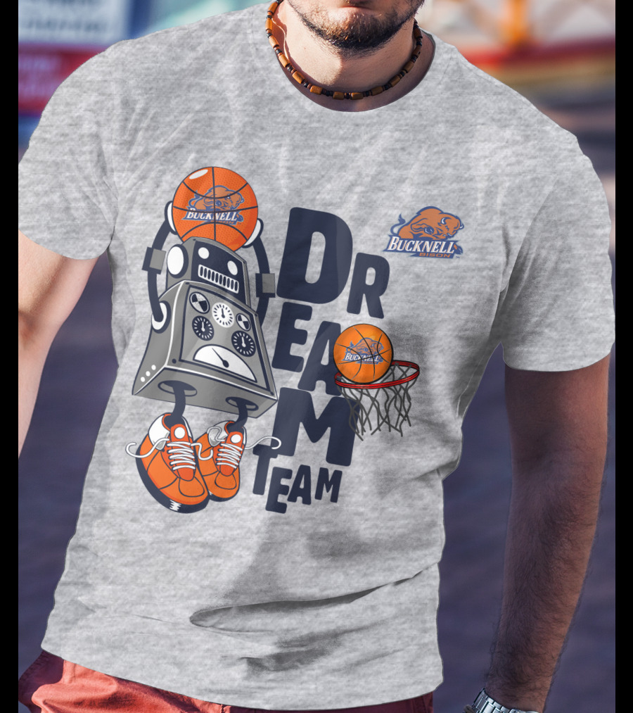 Bucknell Bison Robot Basketball Dream Team T-Shirt