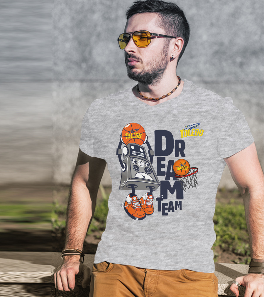 Toledo Rockets Basketball Robot Dream Team T-Shirt