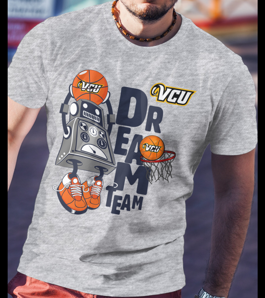 Vcu Rams Basketball Robot Dream Team T-Shirt