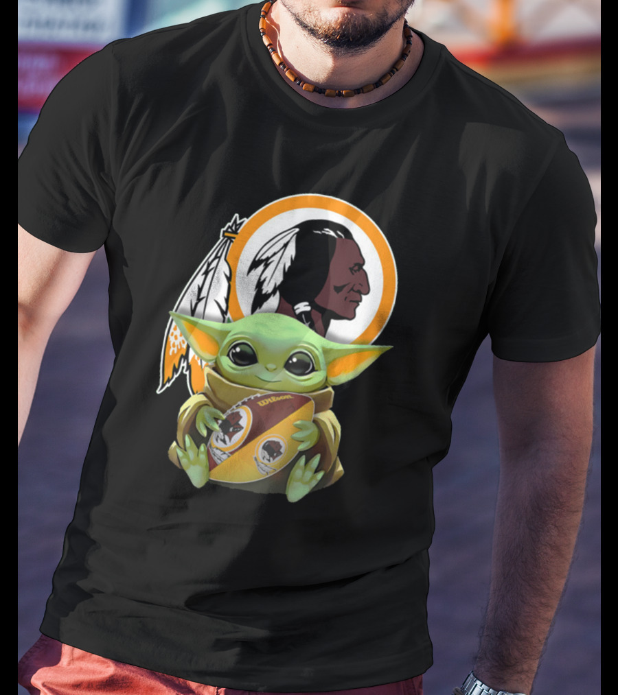Washington Redskins Baby Yoda Football Team T-Shirt