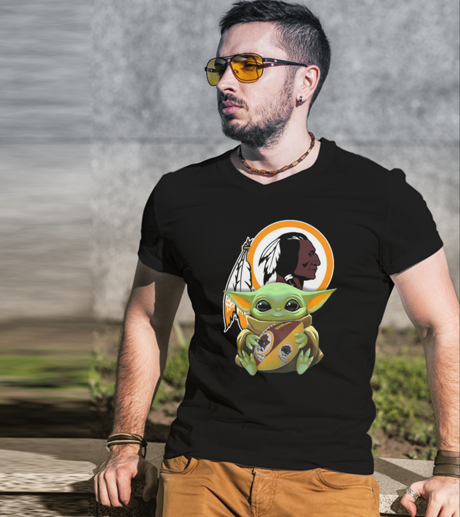 Washington Redskins Baby Yoda Football Team T-Shirt