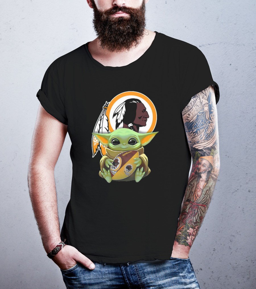 Washington Redskins Baby Yoda Football Team T-Shirt