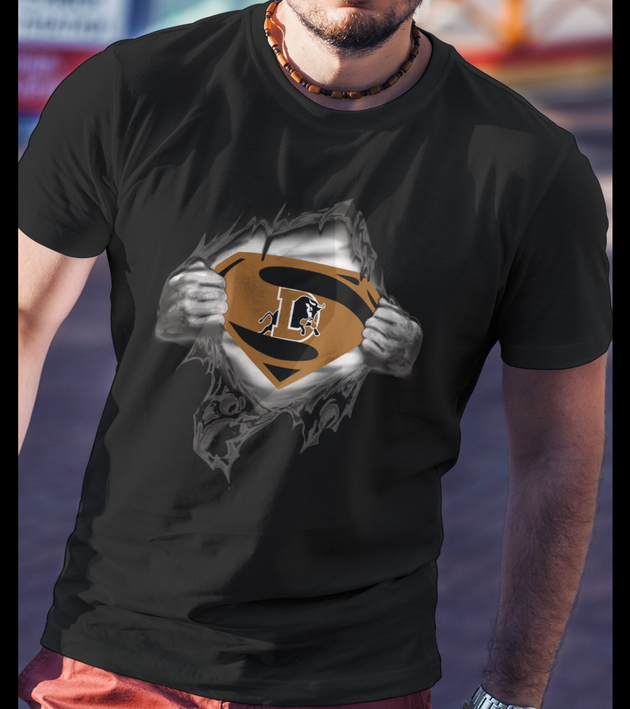 Durham Bulls Superman Logo With Bull And Emblem T-Shirt
