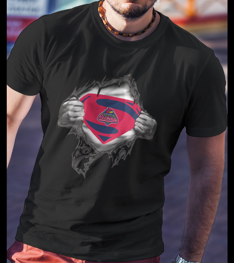 Memphis Redbirds Super Logo Reveal T-Shirt