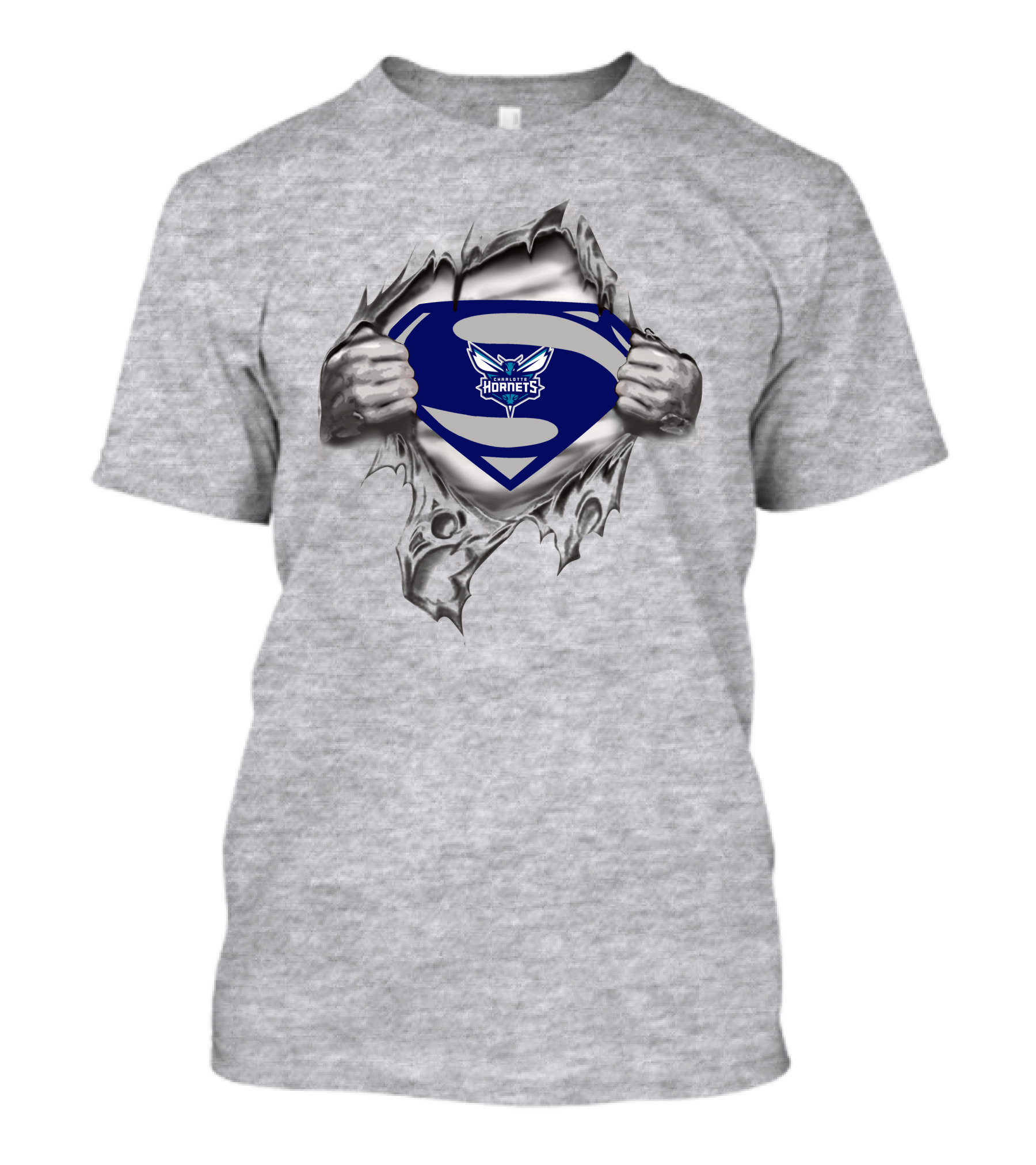 Charlotte Hornets Superman Logo Burst T-Shirt