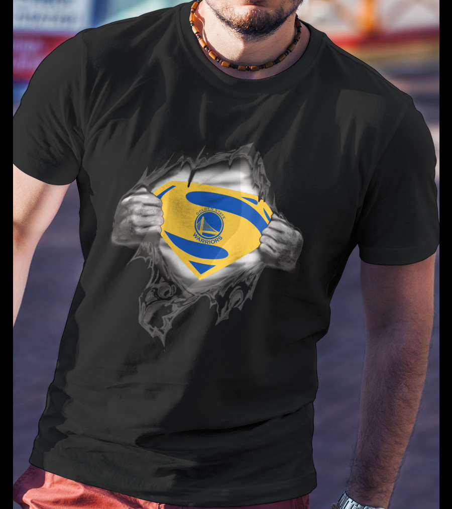 Golden State Warriors Superman Logo Burst T-Shirt