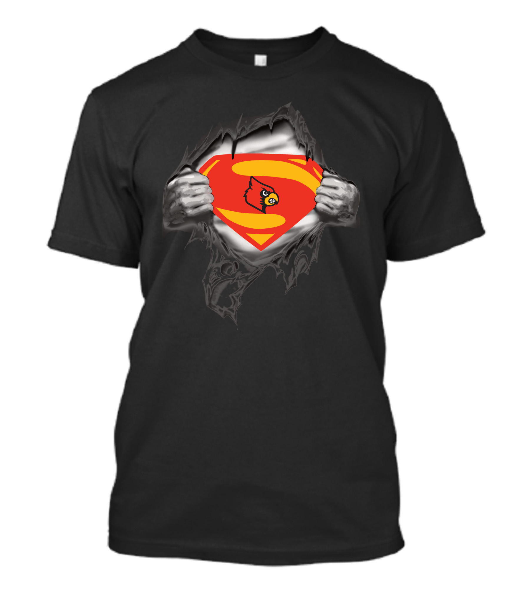 Louisville Cardinals Superman Emblem T-Shirt