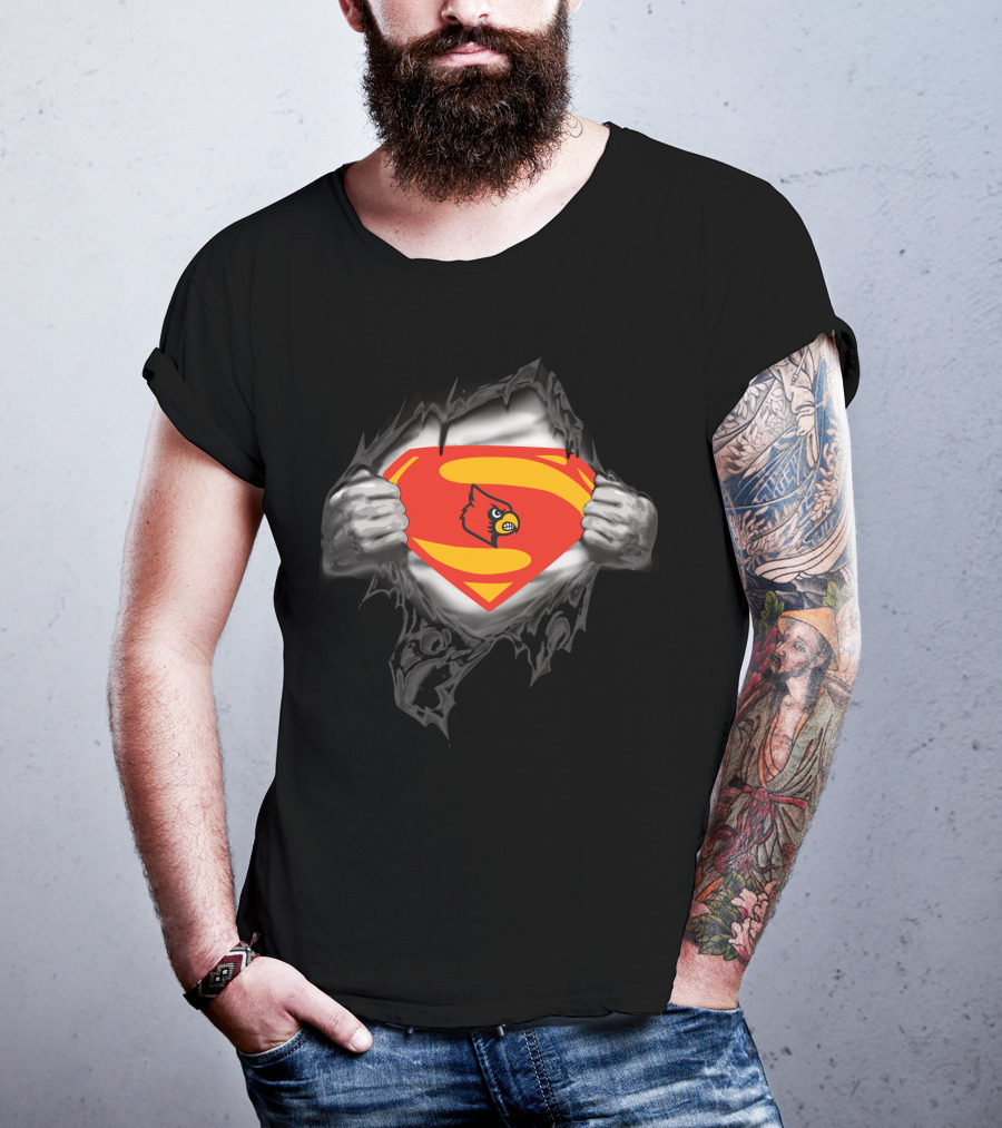Louisville Cardinals Superman Emblem T-Shirt