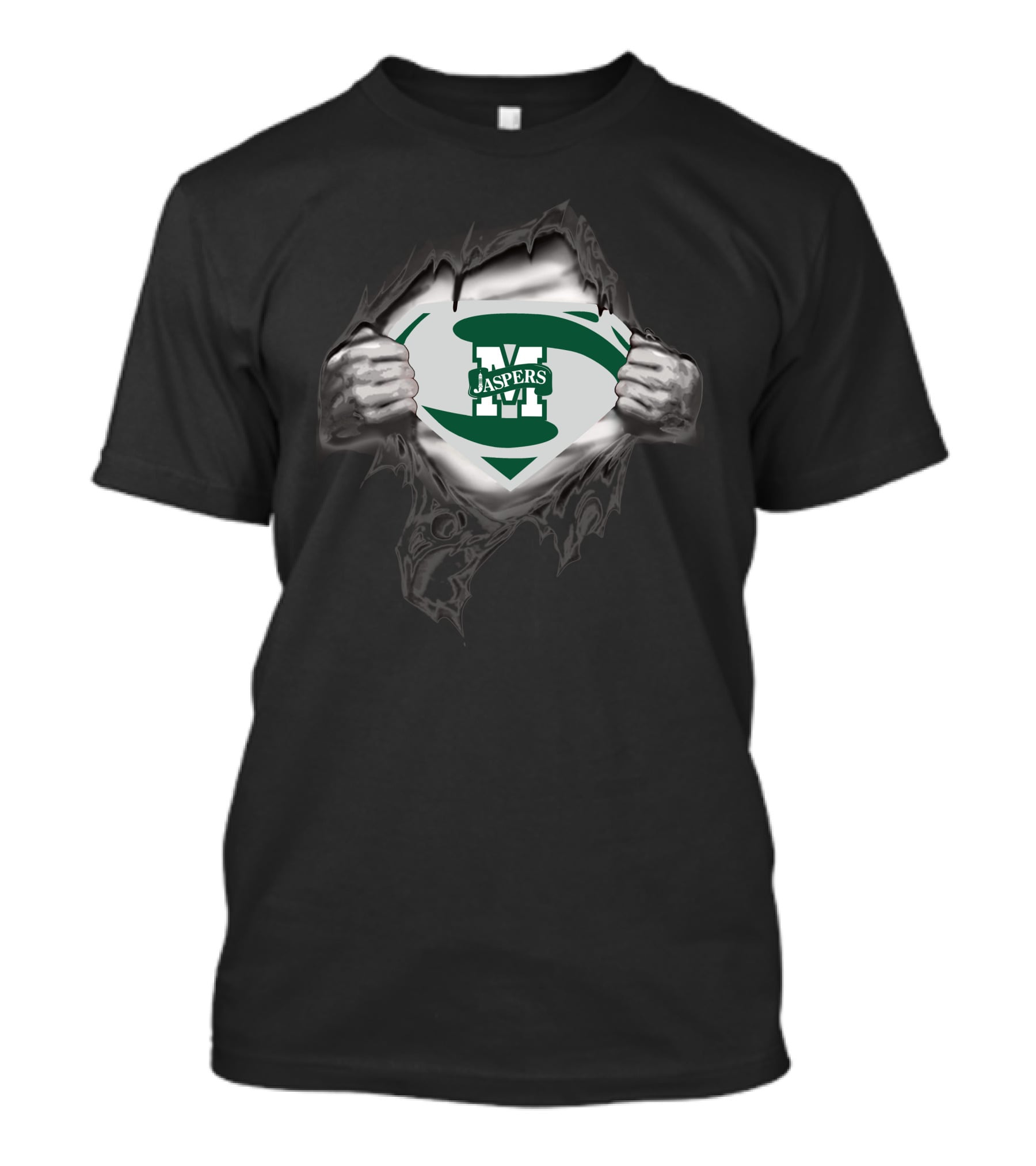 Manhattan Jaspers Superman Logo Breakthrough M Shield T-Shirt