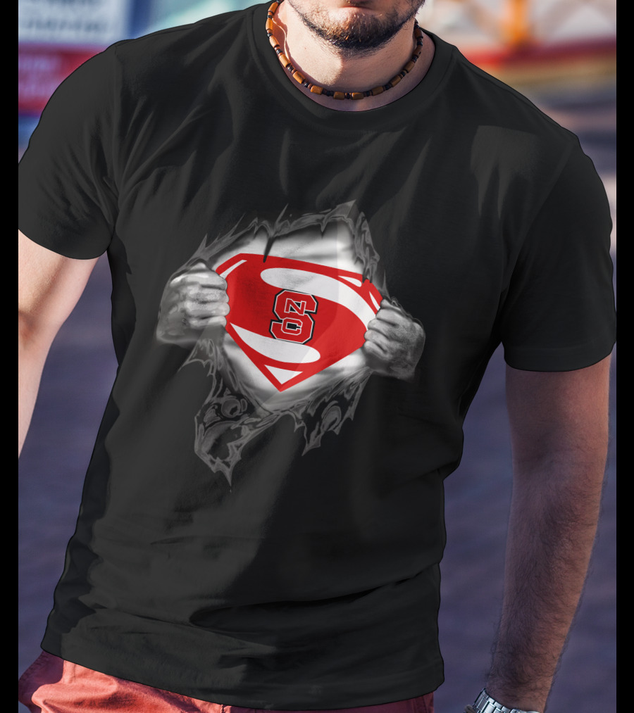 NC State Superman Logo Emblem T-Shirt