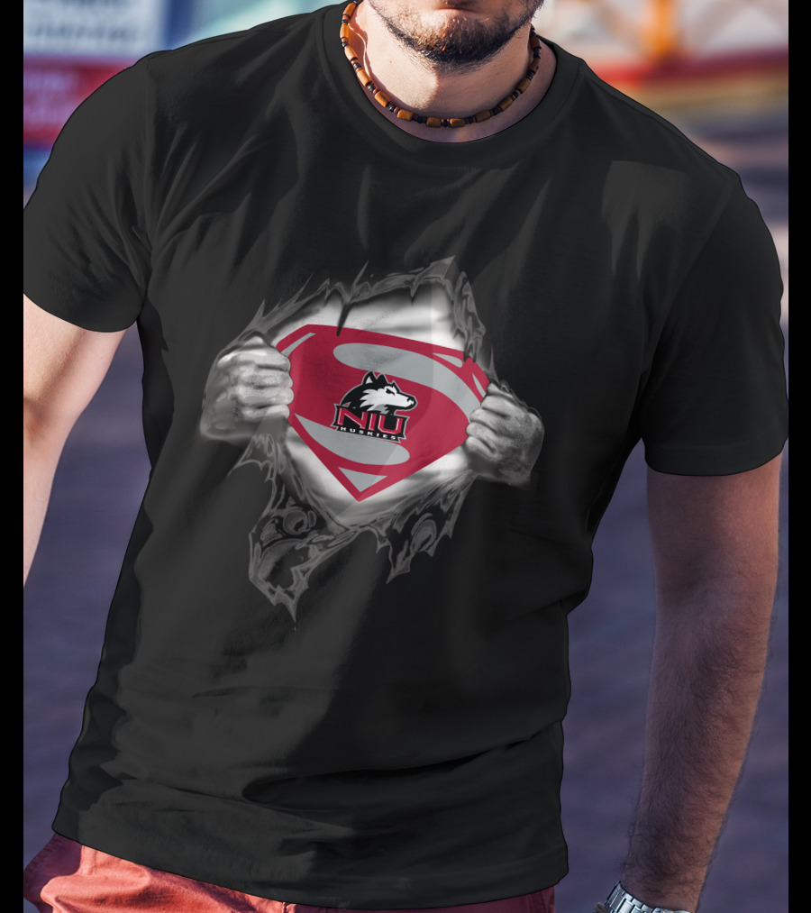 Northern Illinois Huskies NIU Superman T-Shirt