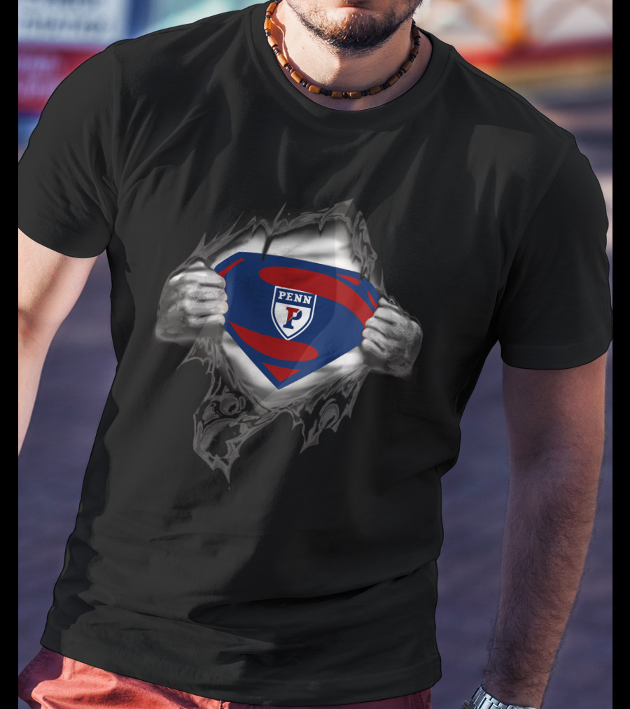 Penn Superman Logo Shield Tear T-Shirt