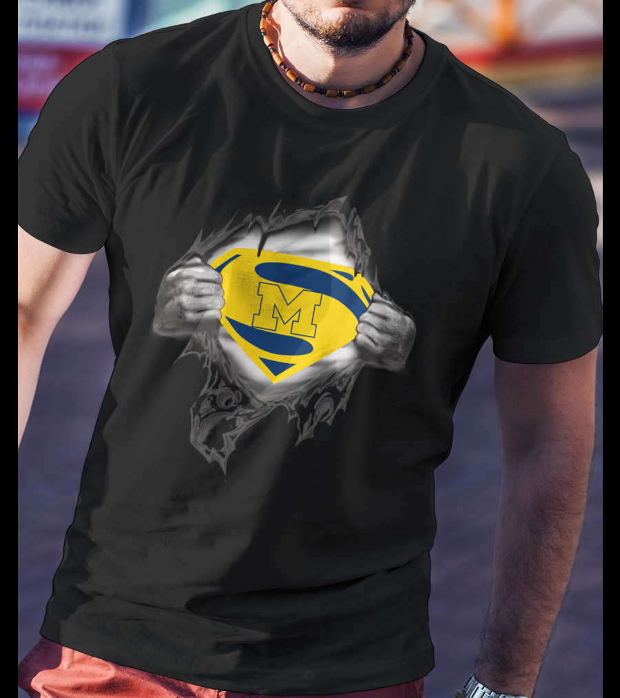 Michigan M Super Shield Comic T-Shirt