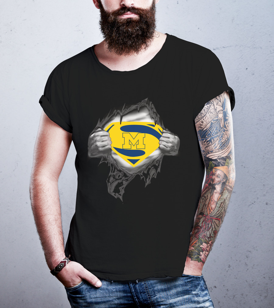 Michigan M Super Shield Comic T-Shirt