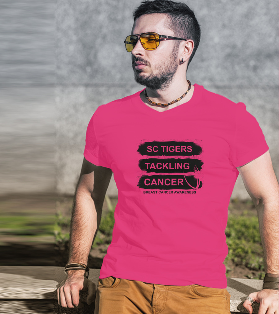 SC Tigers Tackling Cancer Breast Cancer Awareness T-Shirt