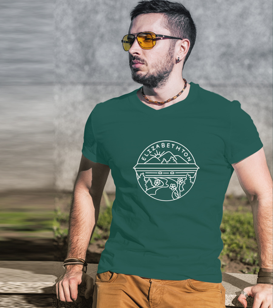 Elizabethton Scenic Mountain Landscape Raleigh Influence T-Shirt