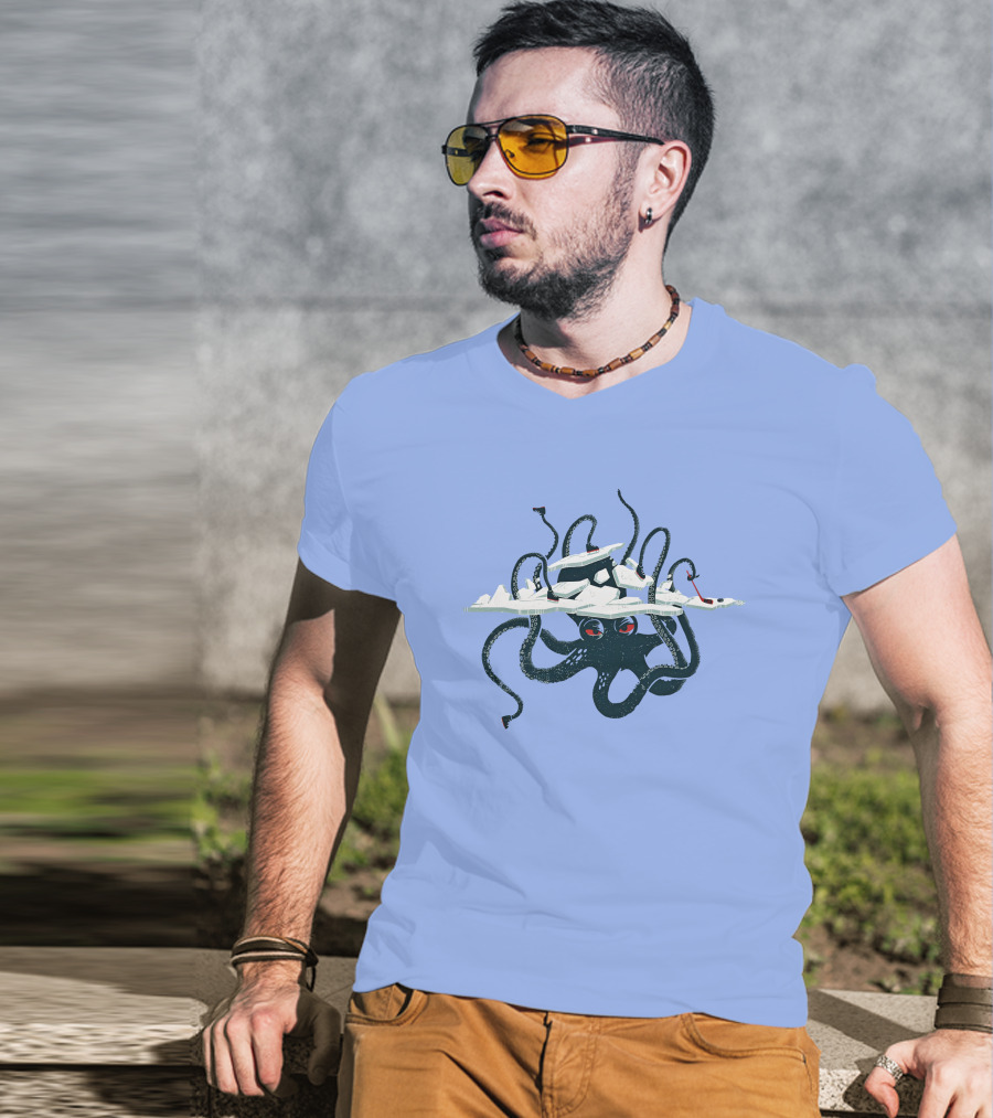 Alair Seattle Kraken Octopus Hockey Arena Scene T-Shirt