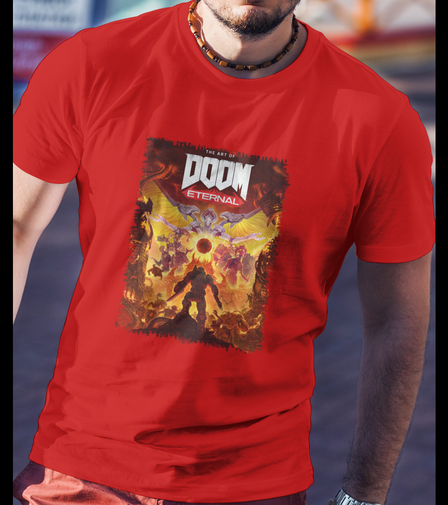 DOOM Eternal The Art Of Fiery Battle Imagery Iconic Elements T-Shirt