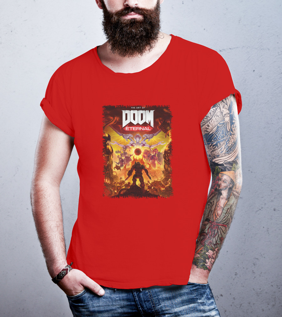 DOOM Eternal The Art Of Fiery Battle Imagery Iconic Elements T-Shirt