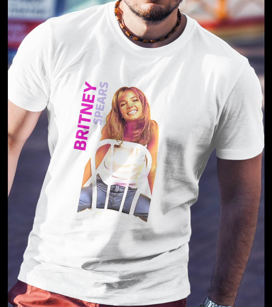 Britney Spears Iconic Sitting Pose With Chair T-Shirt
