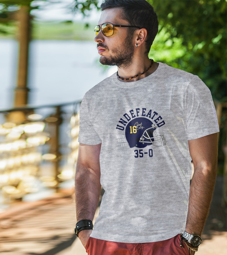 Undefeated Chuck Ealey 1969 1970 1971 35-0 Helmet 16 T-Shirt
