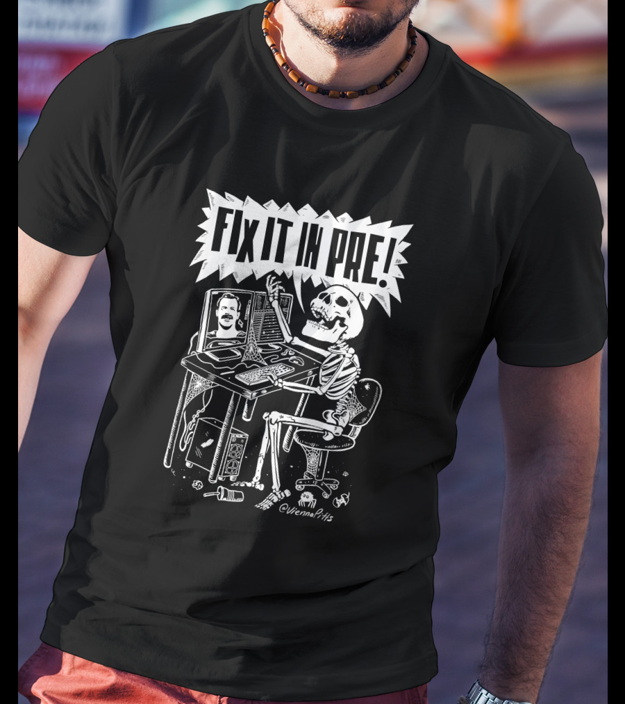 Webuildmechs Fix It In Pre Skeleton At Computer Vienna Pitts T-Shirt